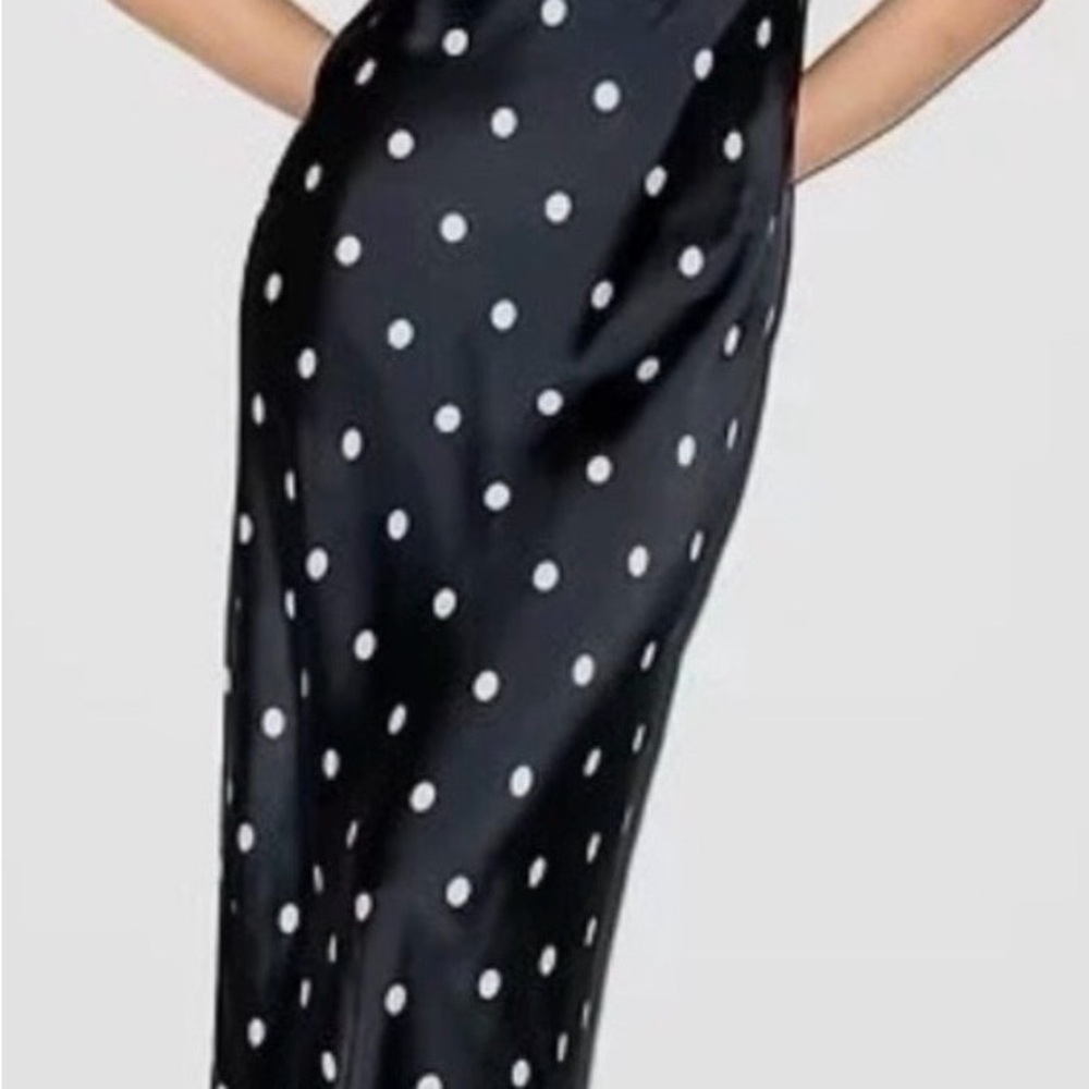 Old Navy Navy Blue Polka Dot Slip Dress